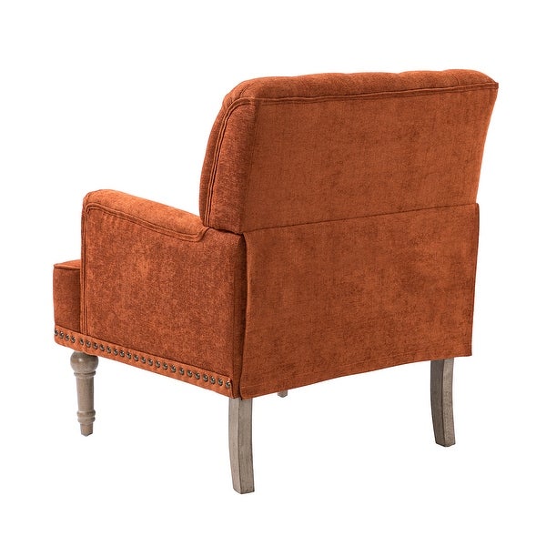 Geltrude Traditional Upholstered Accent Chair with Button Tufted Back Set of 2 by HULALA HOME