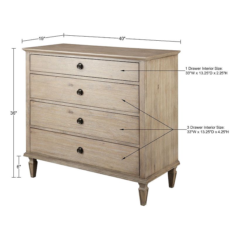 Madison Park Signature Victoria 4-Drawer Storage Dresser