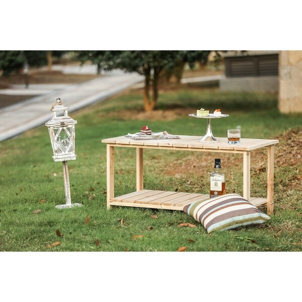 PATIO FESTIVAL AllWEATHER Adirondack Wooden Coffee Table