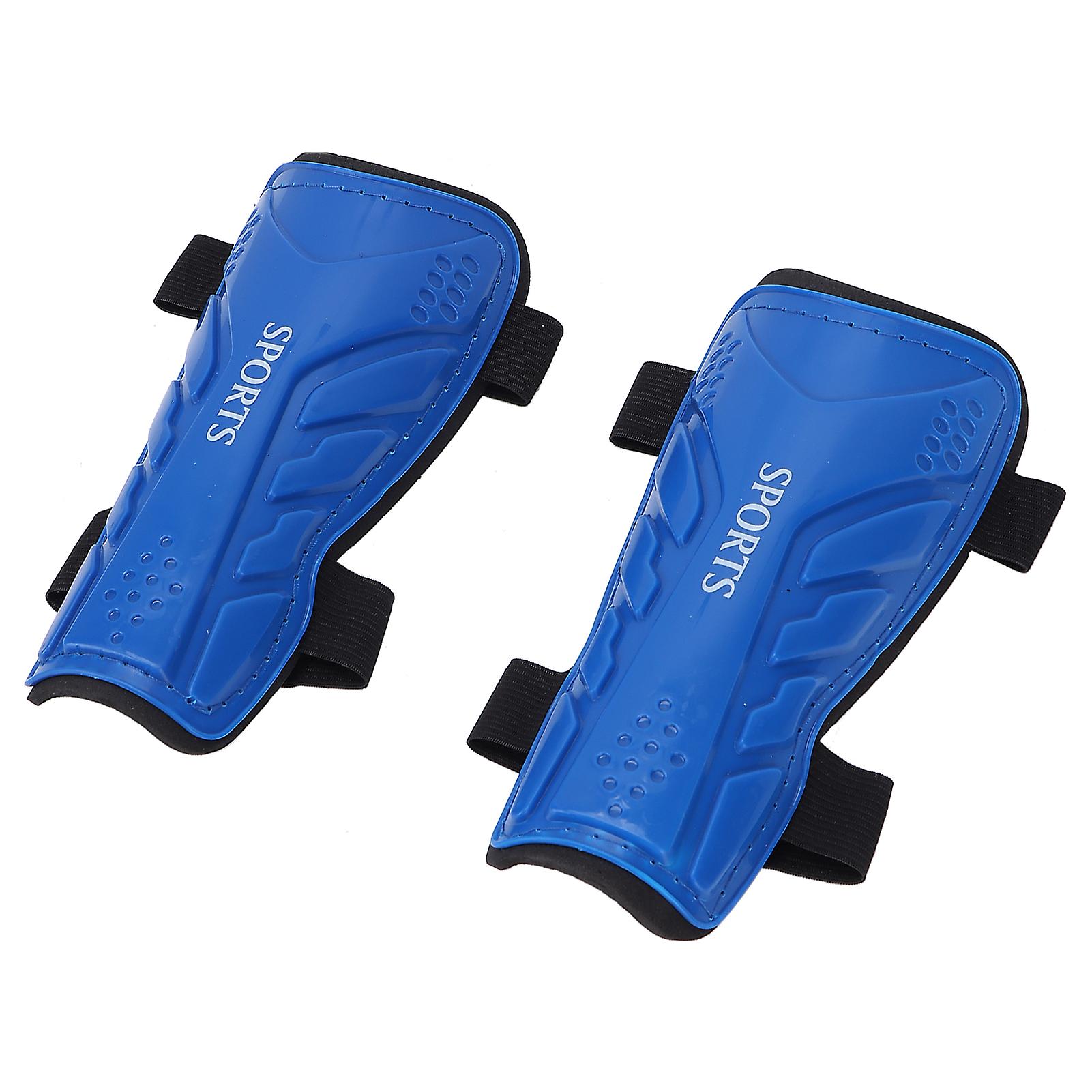 Football Shin Pads Guard Sports Soccer Protective Leg Protege Training Pads For Childrenblue