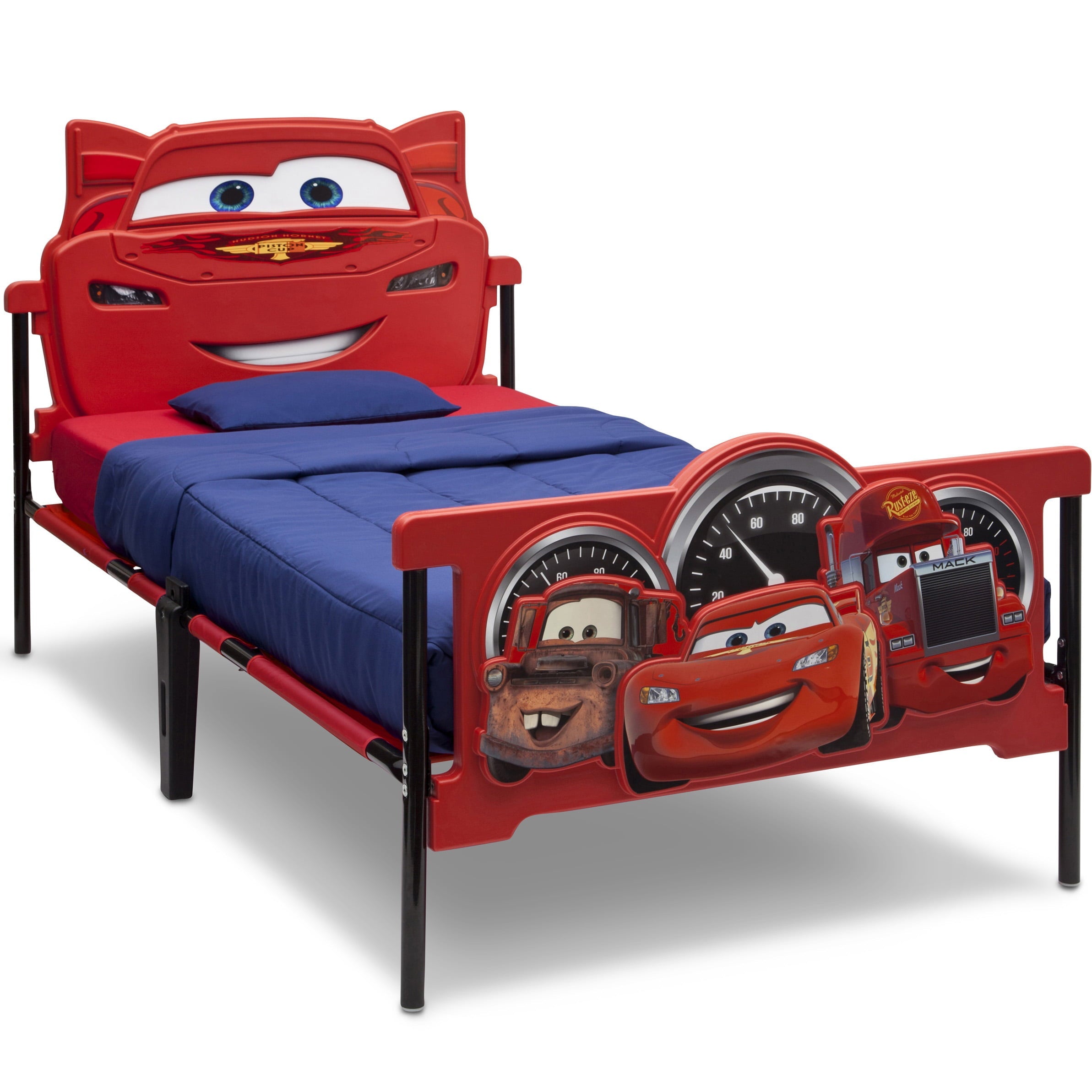 Disney/Pixar Cars Plastic 3D-Footboard Twin Bed by Delta Children