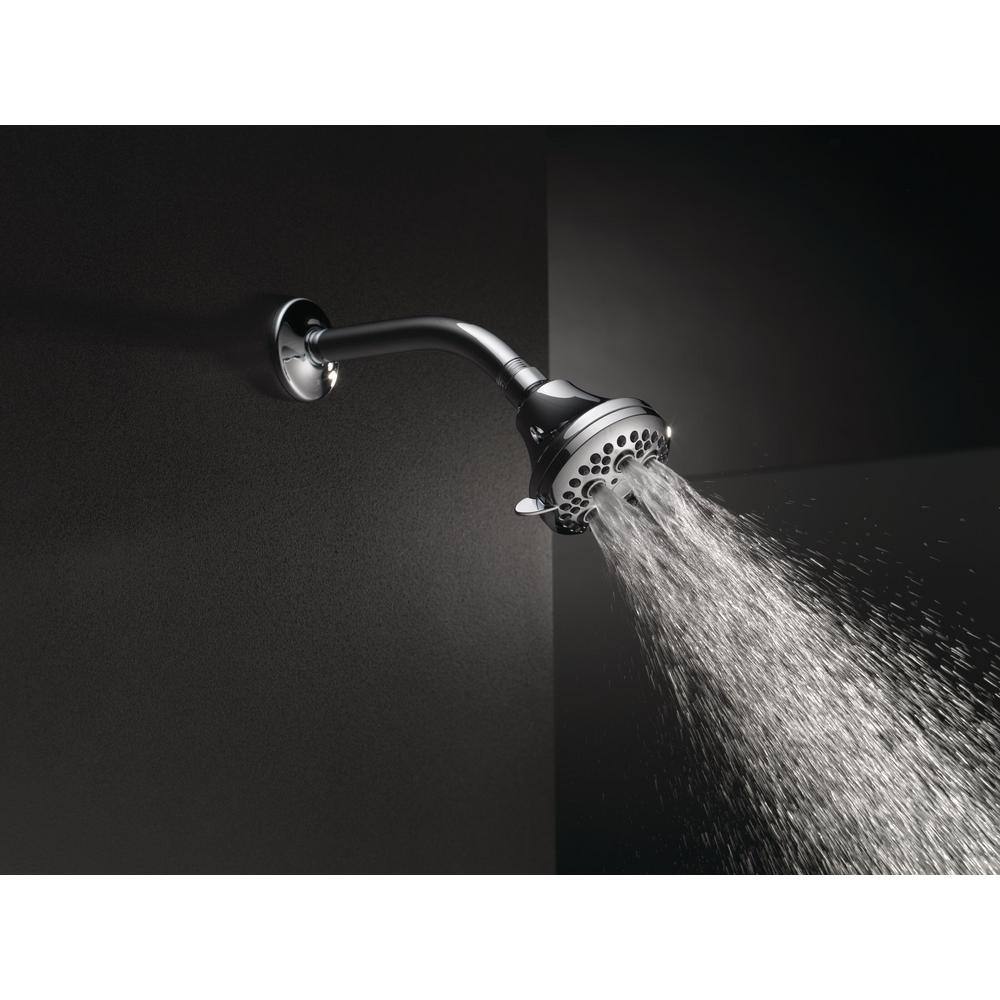 Delta 5-Spray Patterns 1.75 GPM 4 in. Wall Mount Fixed Shower Head in Chrome 75556