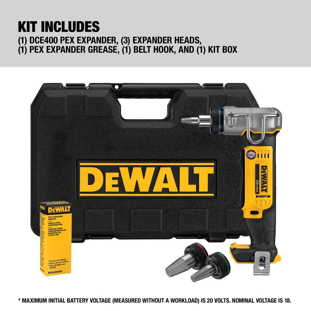 DEWALT 20V MAX PEX Expander (Tool Only) DCE400B from DEWALT