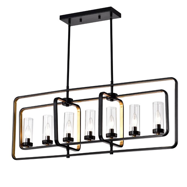 X 10 2 quot X 45 1 quot 7 light Belline Chandelier Black Warehouse Of 