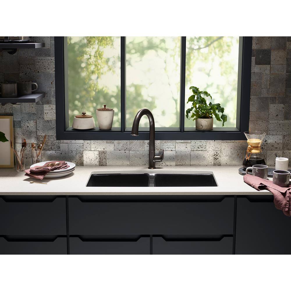 KOHLER Sensate Single-Handle Pull-Down Sprayer Kitchen Faucet with Konnect in Oil-Rubbed Bronze K-72218-WB-2BZ