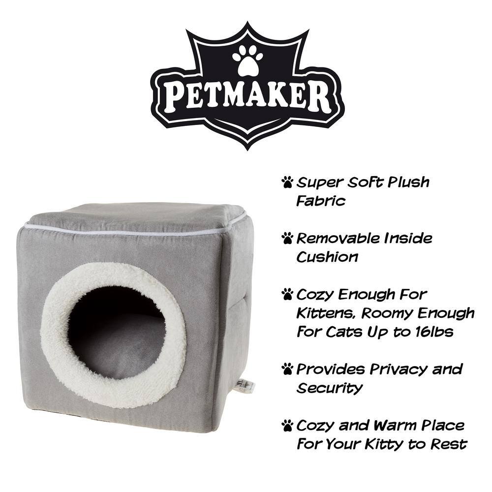 Petmaker Small Grey Cozy Cave Pet Cube HW3210097