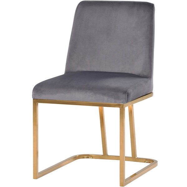 Set of 6 Upholstered Armless Velvet Dining Chairs