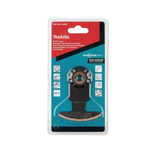 Makita StarlockMax Oscillating Multi-Tool 2-34 in. Hard Metal with Tungsten Carbide 50 Grit Grout and Abrasive Saw Blade E-08595