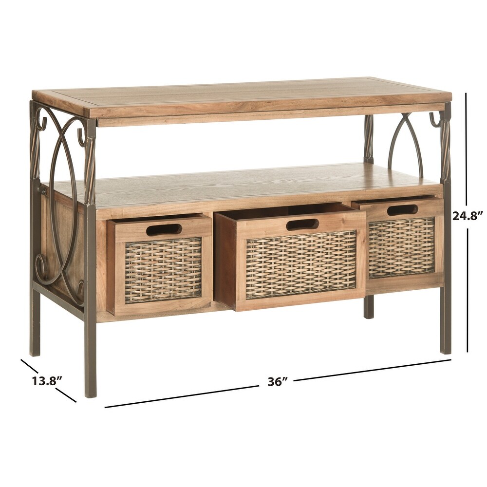 SAFAVIEH Joshua Oak TV Stand   36\