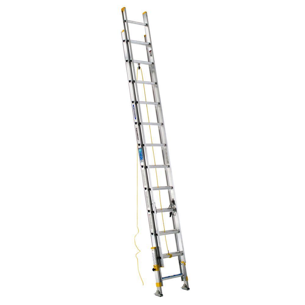 Werner 24 ft. Aluminum D-Rung Equalizer Extension Ladder with 250 lb. Load Capacity Type I Duty Rating D1824-2EQ