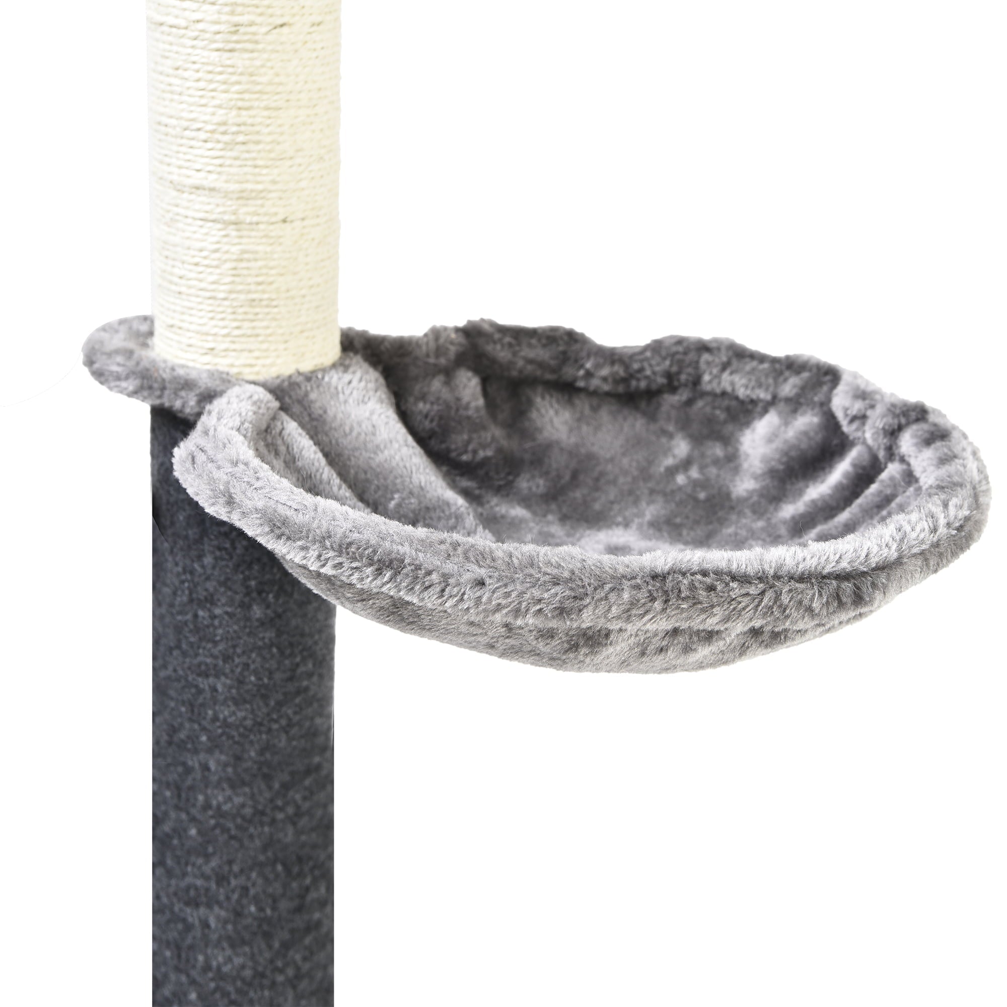 Cat Craft Three Tier Cat Tree 7.5' - 9' with Hammocks, Grey