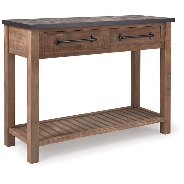 ClickDecor Eugene Wooden Console Table with 2 Drawers， Modern Farmhouse Living Room Furniture Accent