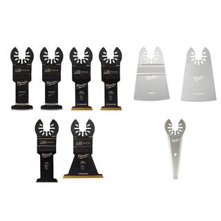 MW Oscillating Multi-Tool Blade Starter Kit with Specialty Sealant Removal  Scraper Blades (13-Piece) 49-10-9112-49-25-2241-49-25-2202