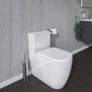 Duravit 1-Piece 0.92 GPF Dual Flush Elongated Toilet in White Seat Not Included 2173012001