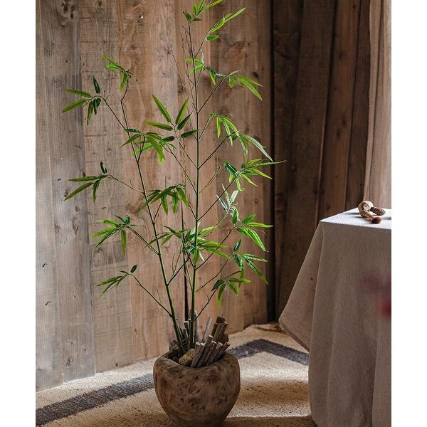 RusticReach Artificial Bamboo Stem Bamboo Screen Set of 10