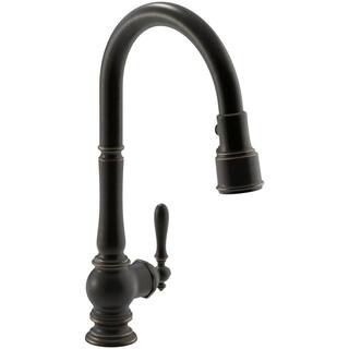 KOHLER Artifacts Single-Handle Touchless Pull-Down Sprayer Kitchen Faucet in Oil-Rubbed Bronze K-29709-2BZ