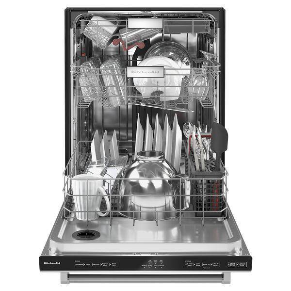 KitchenAid 24 in. PrintShield Stainless Steel Top Control Built-In Tall Tub Dishwasher with Stainless Steel Tub 44 dBA KDTM404KPS