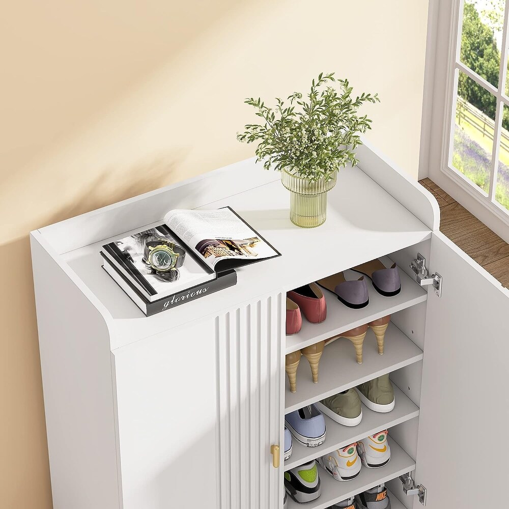 Slim 6 Tier Shoe Cabinet Storage for Entryway