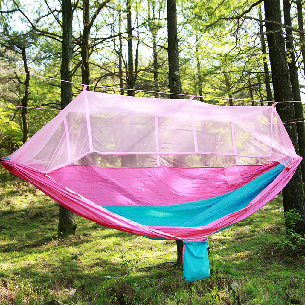 TureClos Outdoor Mosquito Net Camping Nylon Double Camping Air Swing Hammock