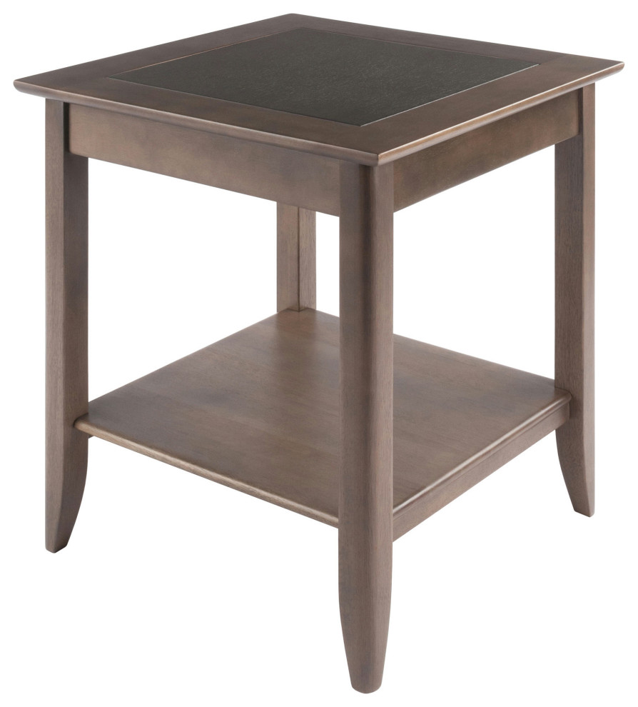 Santino Accent Table  Oyster Gray   Transitional   Side Tables And End Tables   by Kolibri Decor  Houzz