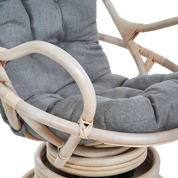 Rattan Swivel Rocker Chair