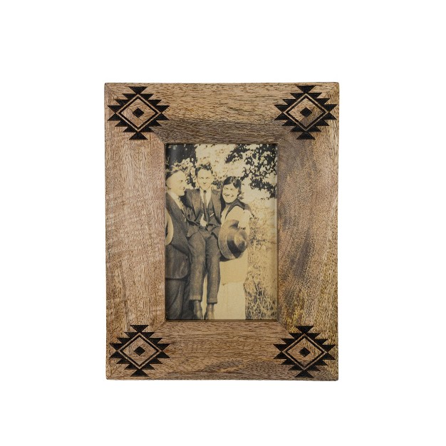 4x6 Inch Southwest Pattern Picture Frame Wood Mdf amp Glass By Foreside Home amp Garden