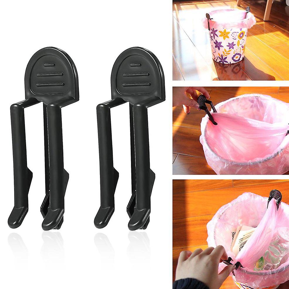 2pcs Home Practical Garbage Can Waste Bin Trash Can Bag Lock Clip Holder