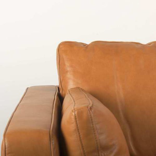 Elton Tan Leather Sofa