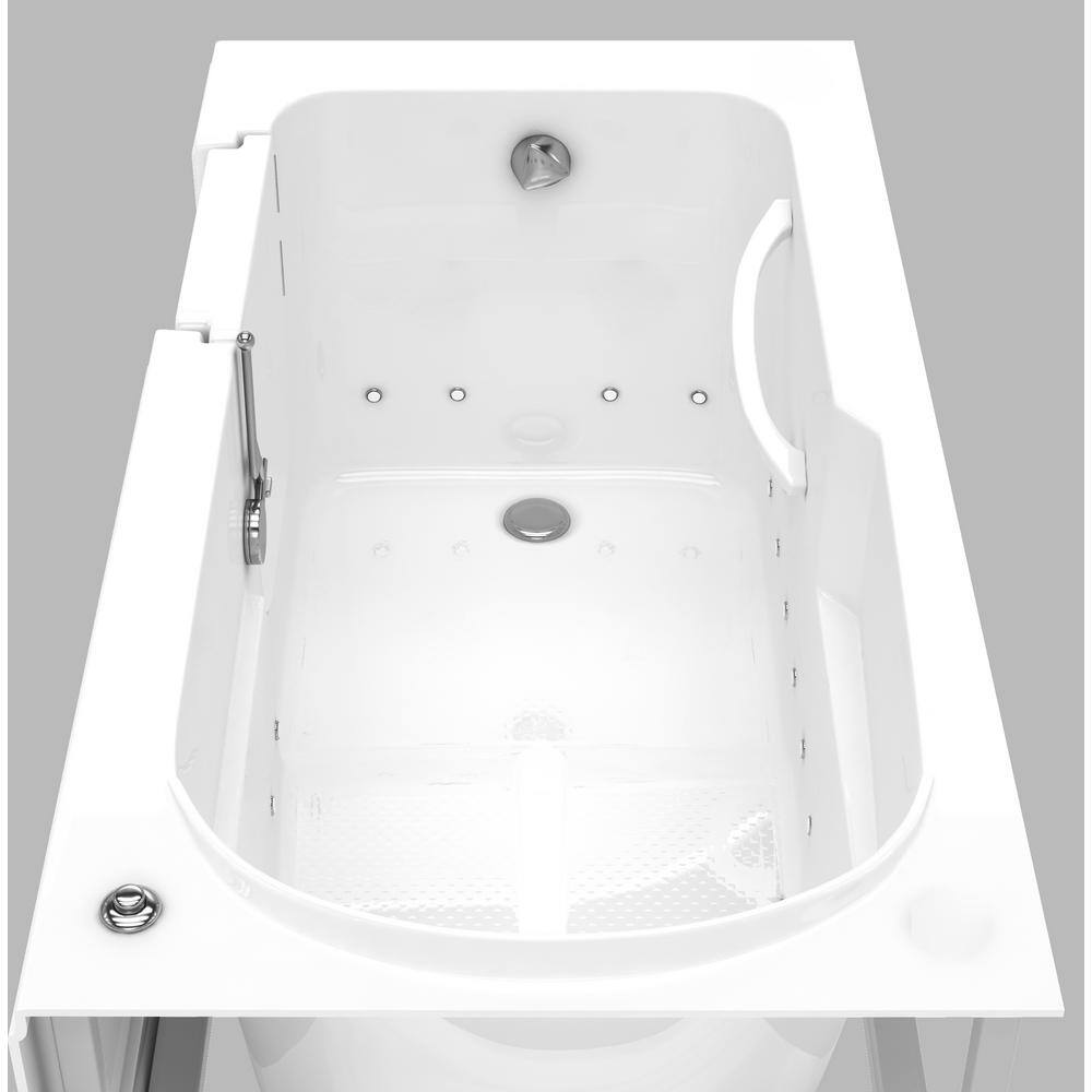 Universal Tubs Nova Heated Step-In 5 ft. Walk-In Air Jetted Tub in White with Chrome Trim HSI3060LWACH