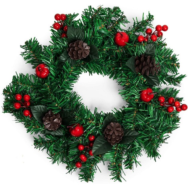 Christmas Wreath Artificial Pine Front Door Ornament Decoration