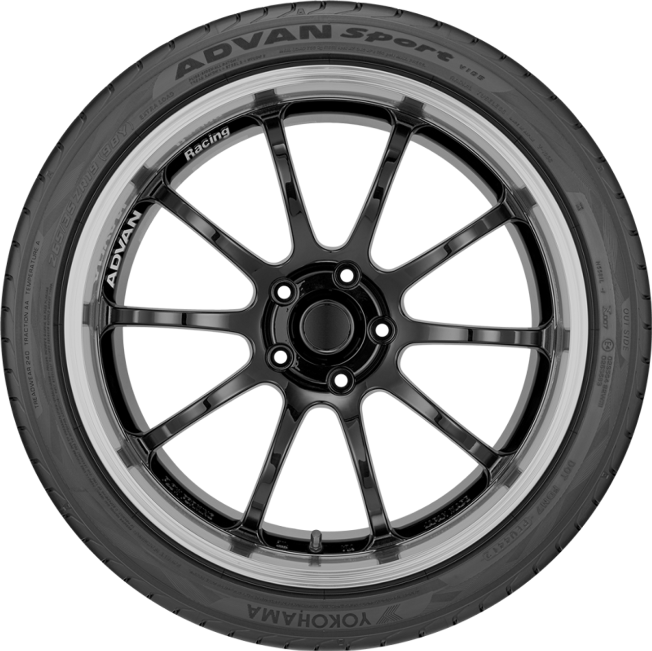 Yokohama Advan Sport V105 Tire - 315/30ZR22 107Y - 110193372