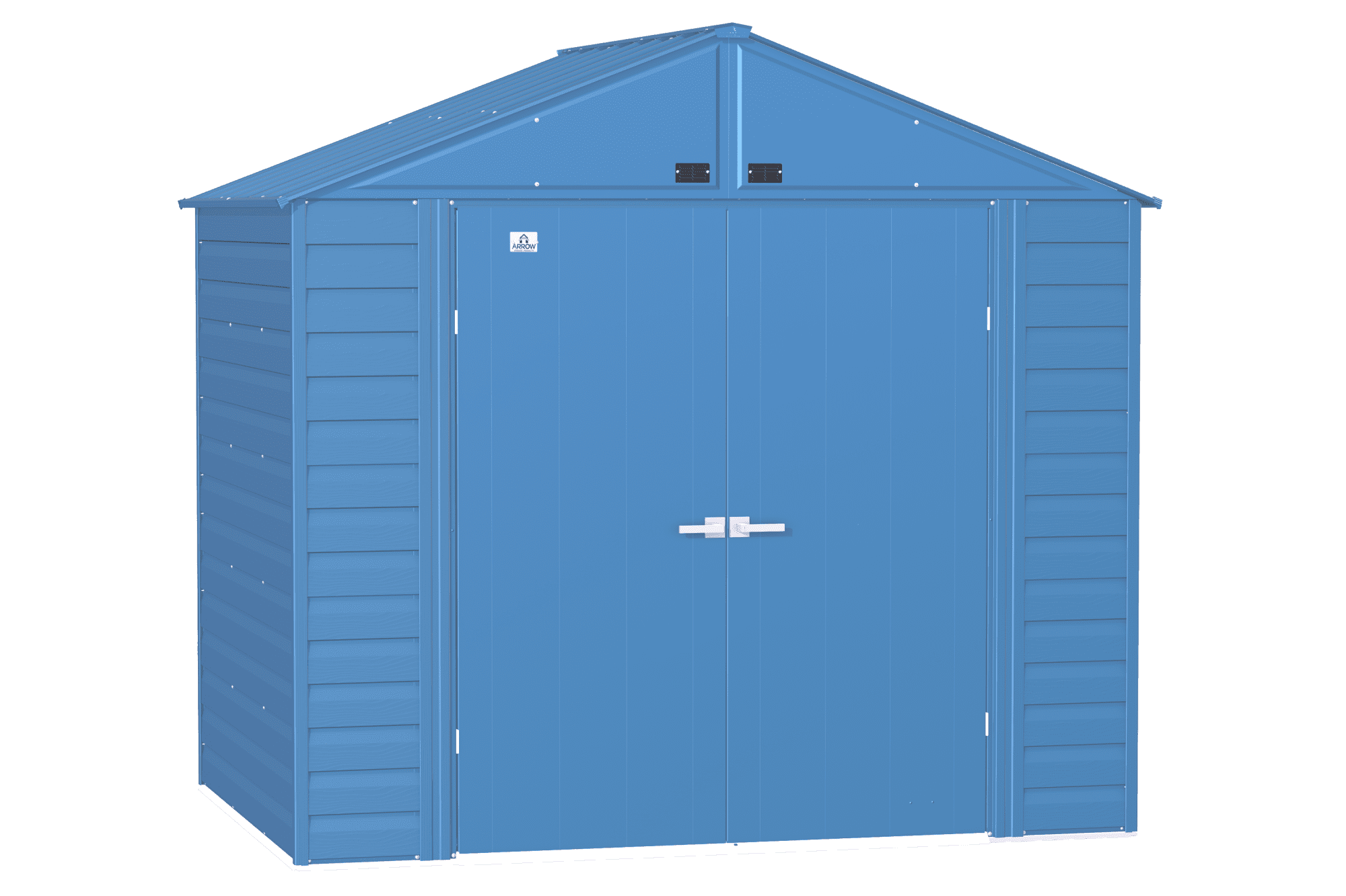 Arrow Select Steel Storage Shed, 8x6 ft, Peak Roof, Blue Grey