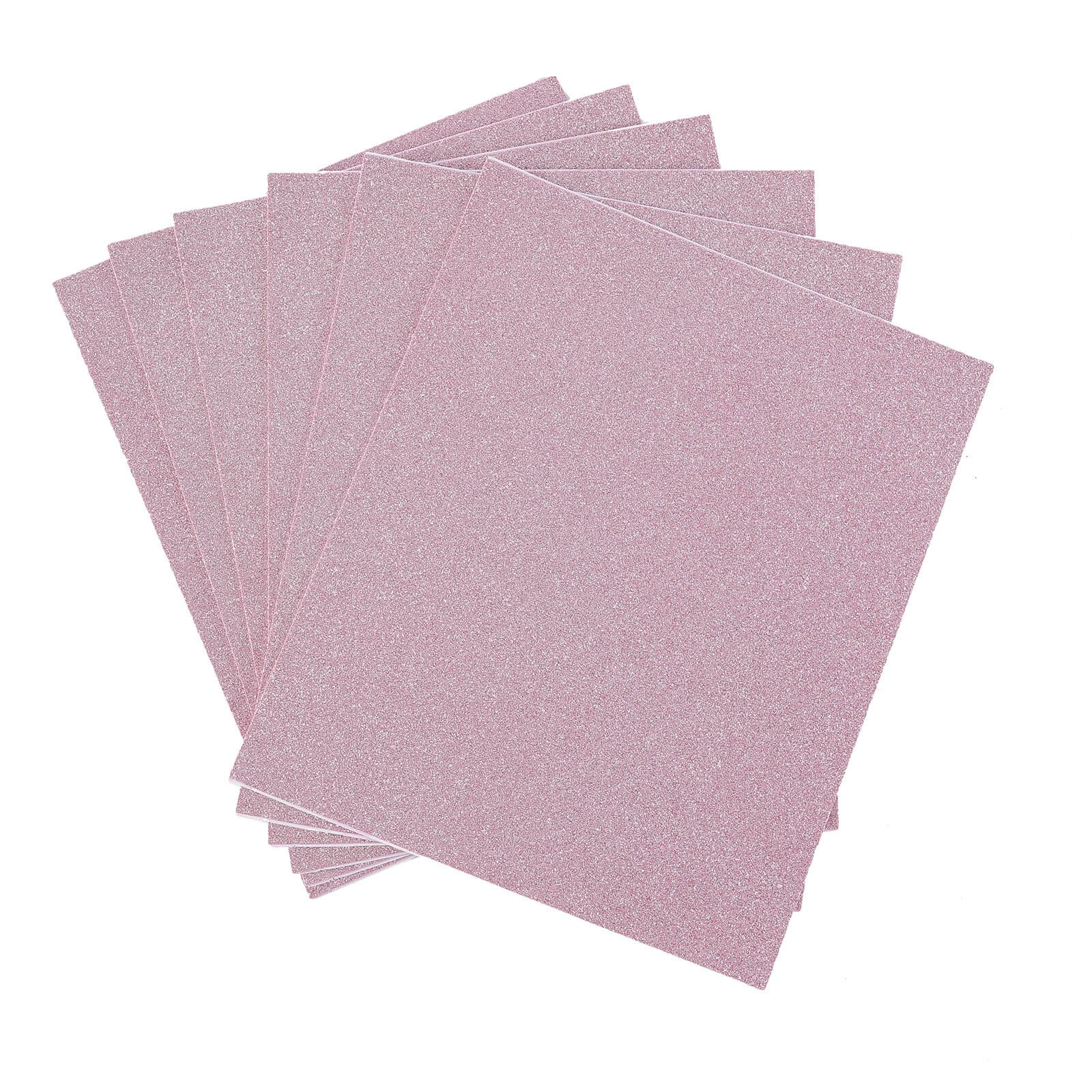 10 Pack Pink Self-Adhesive Glitter DIY Craft Foam Sheets 12