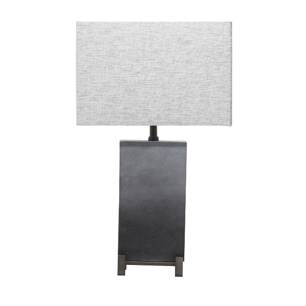 Polystone Table Lamp With Square Shade Gray Olivia amp May