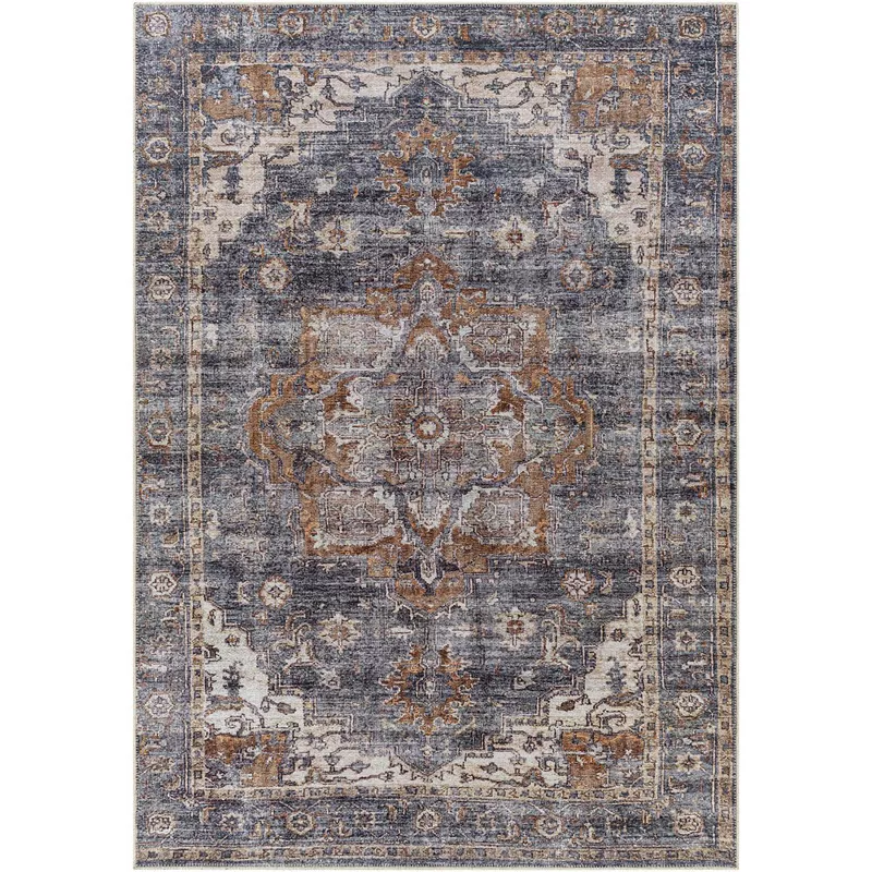 West Liberty Traditional Washable Area Rug