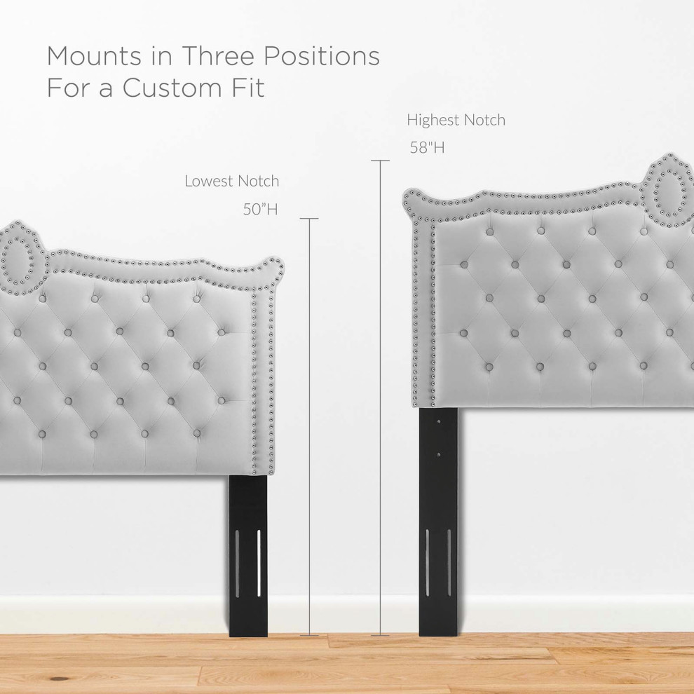 Louisa Tufted Performance Velvet King/California King Headboard   Transitional   Headboards   by Modway  Houzz