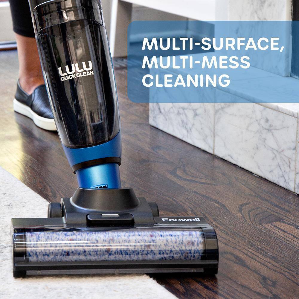 ECOWELL Lulu QuickClean Cordless Bagless WetDry Self Cleaning Vacuum Cleaner and Mop for Hard Floors and Rugs P04