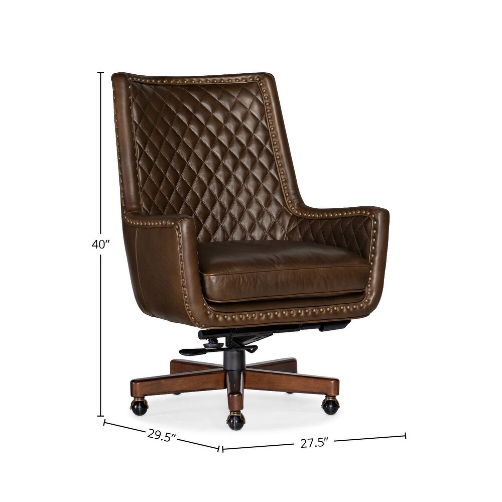 Kannto Leather Office Chair  Brown