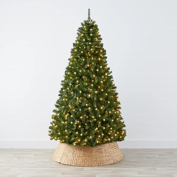 PreLit Artificial Spruce Christmas Tree w/ Foldable Metal Base