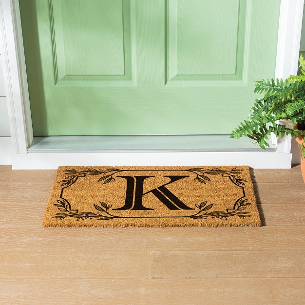 X 16 quot Monogram Coir Mat Letter quot k quot