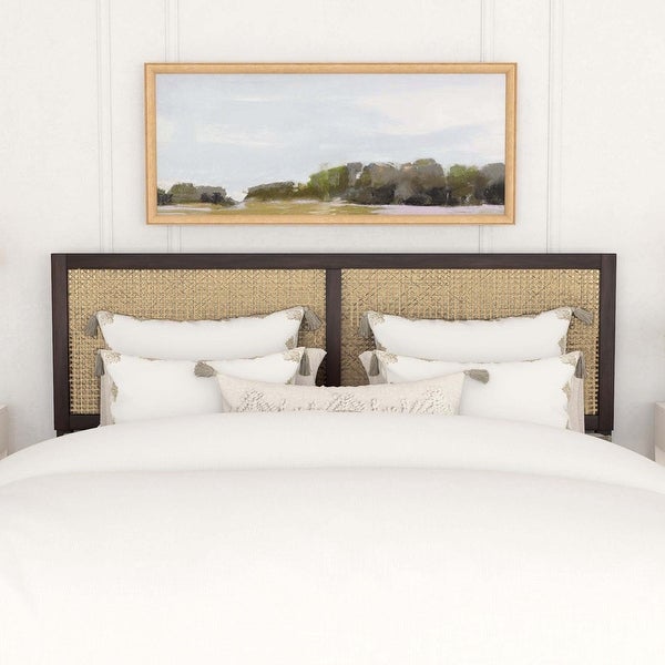 Serena Wood and Cane Panel Headboard - - 34856919