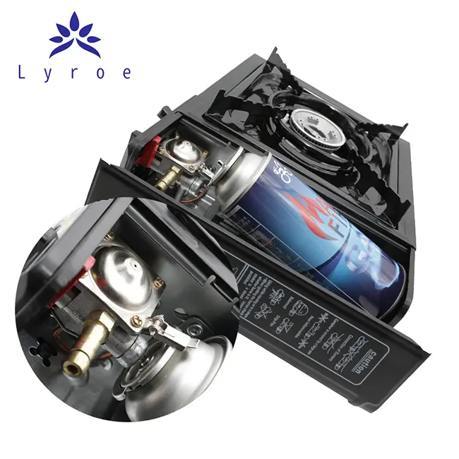 Lyroe Eco Friendly Outdoor Hiking Camping Picnic Portable Blue Flame Mini Single Burner Butane Gas Stove