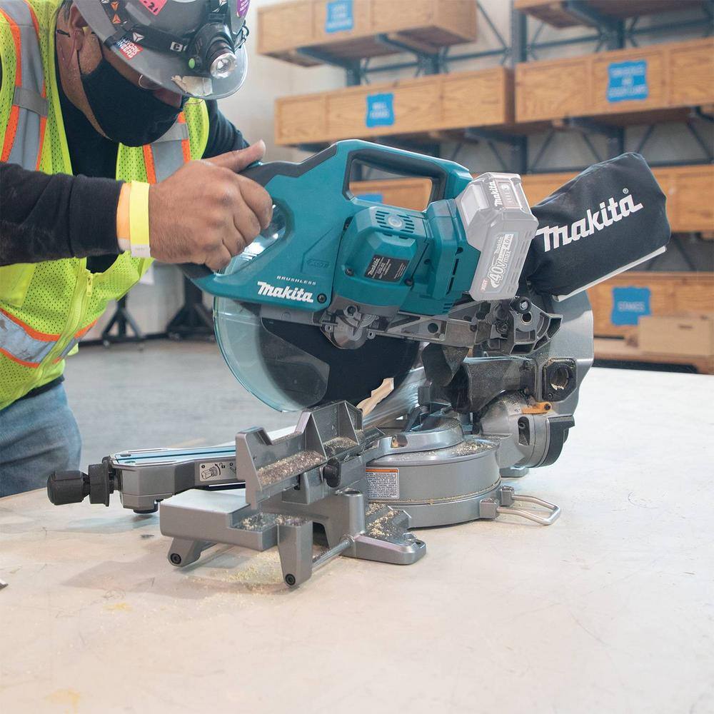 Makita 40V Max XGT Brushless Cordless 8-12 in. Dual-Bevel Sliding Compound Miter Saw AWS Capable (Tool Only) GSL02Z