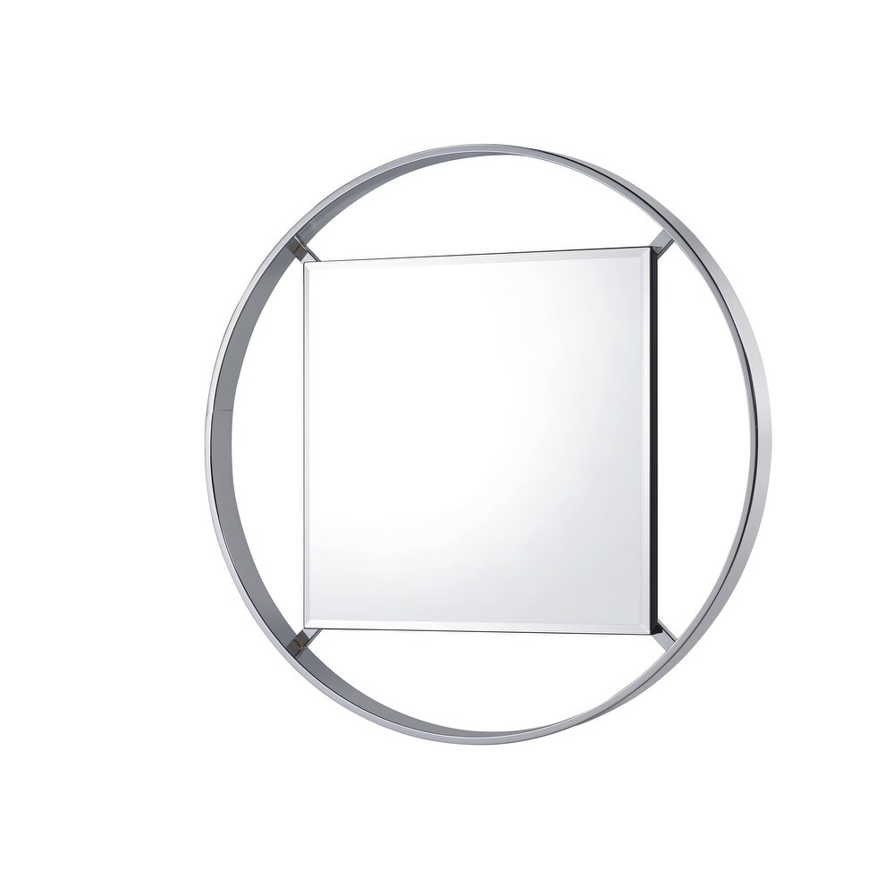 Fees Contemporary 33 inch Beveled Wall Mirror by Furniture of America