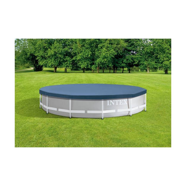 Intex 28031e 12 Foot Round Frame Set Easy Above Ground Swimming Pool Debris Cover With Tie down Ropes And Drain Holes pool Sold Separately