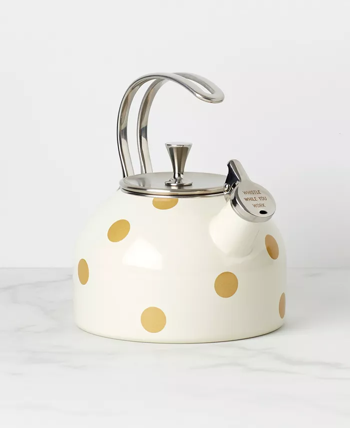 Kate Spade new york Deco Dot Gold Tea Kettle