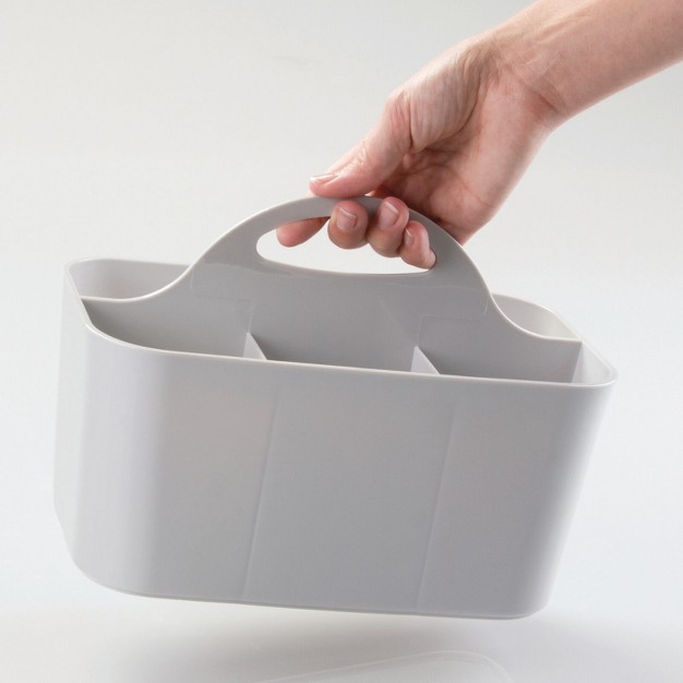 Mdesign Small Plastic Caddy Tote For Desktop Office Supplies