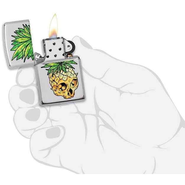 Zippo Leaf Skull Pineapple Design Windproof Lighter