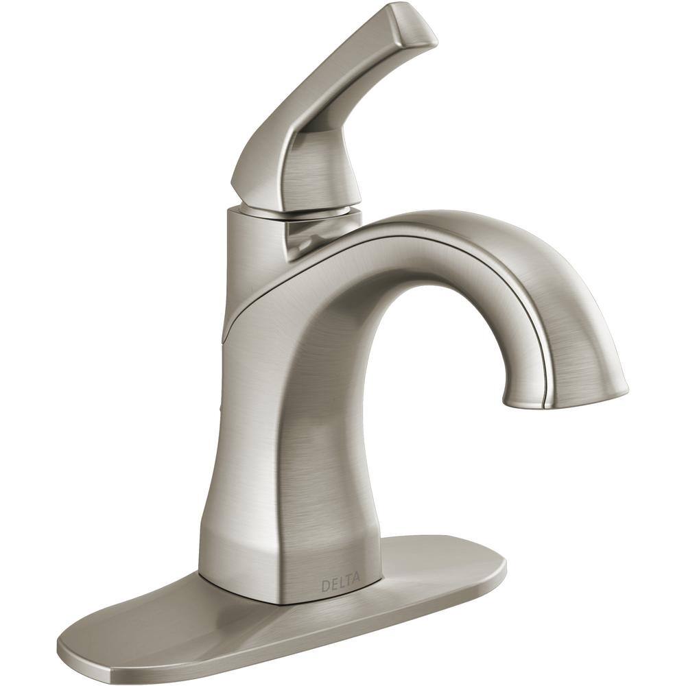 Delta Portwood Single Hole Single-Handle Bathroom Faucet in SpotShield Brushed Nickel 15770LF-SP