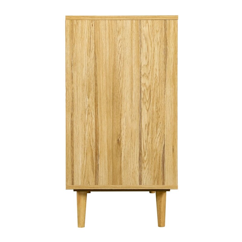 Rattan Storage Cabinet  Accent Cabinet with Doors  Buffet Cabinet with Storage for Living Room  Hallway  Bedroom